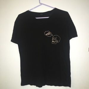 Brandy Melville Skull Pizza Shirt